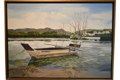 μαγδα βαμβατηρα 'βαρκα' Λαδι σε καμβα 80 x 60 cm 2003